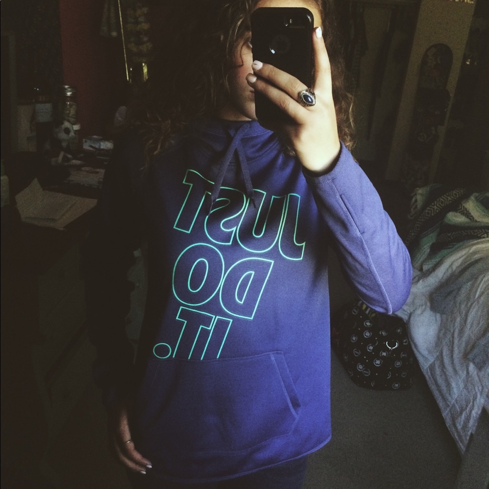 PURPLE NIKE "just do it" HOODIE