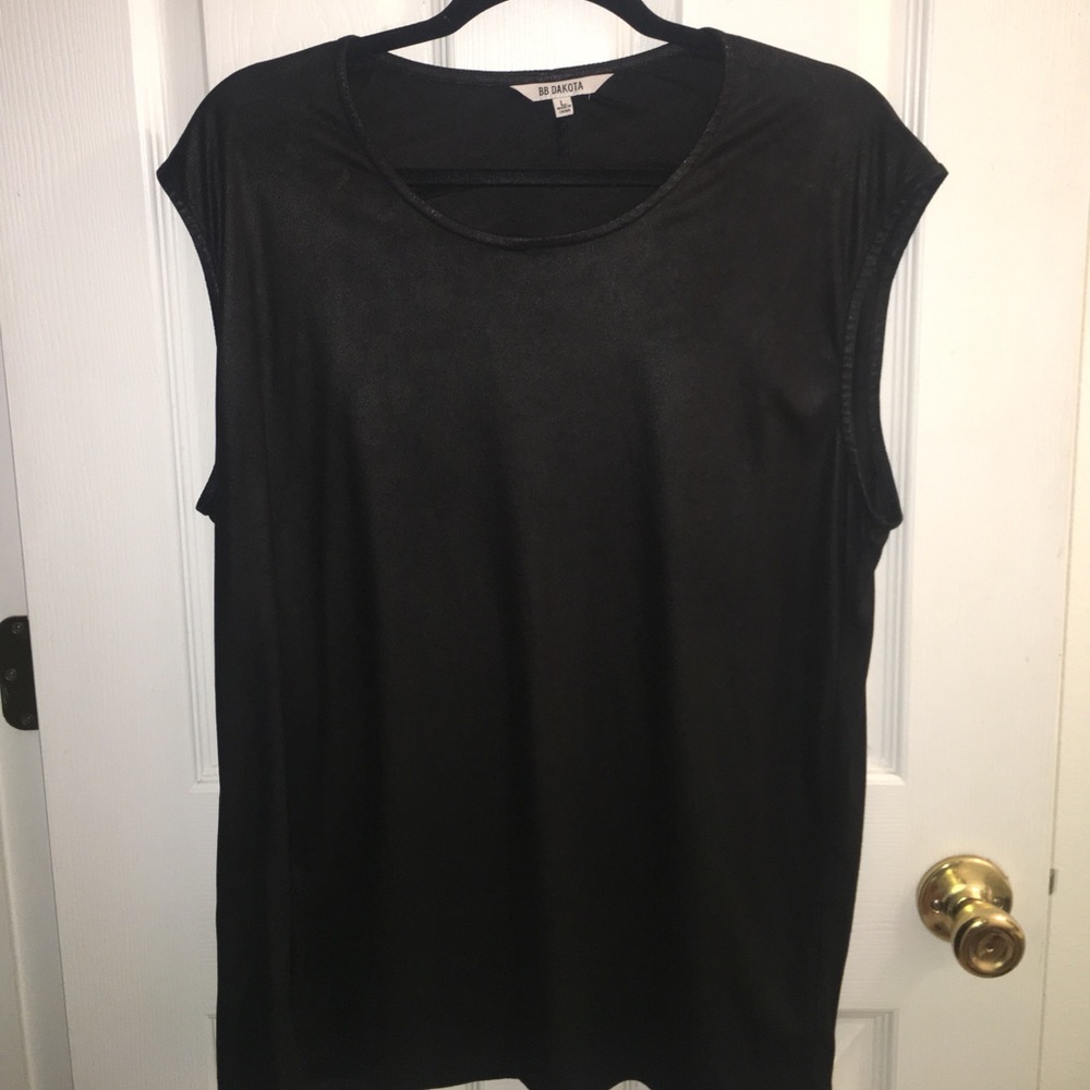 Black leather top