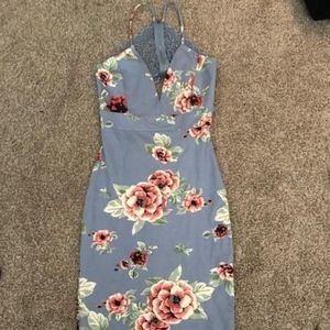 Light Blue Floral Cocktail Dess
