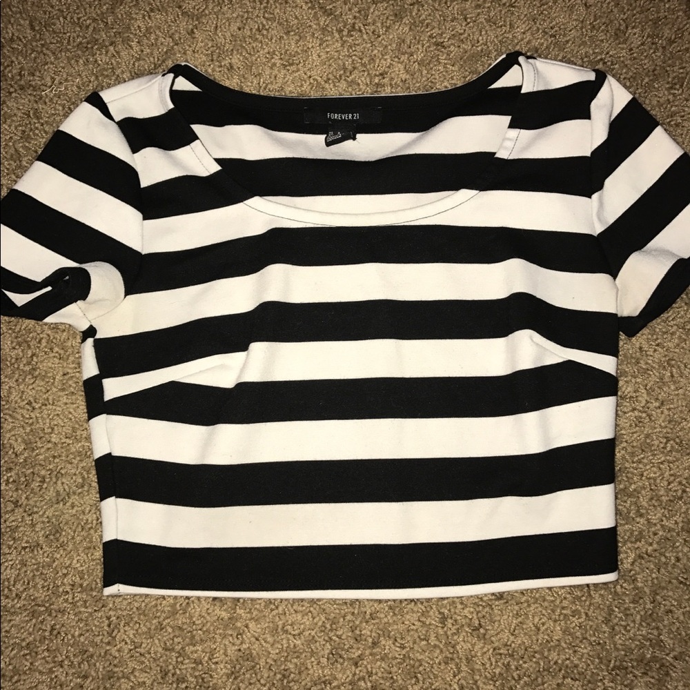 black and white choppy striped shirt