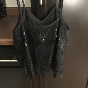 Black Sequin Tank