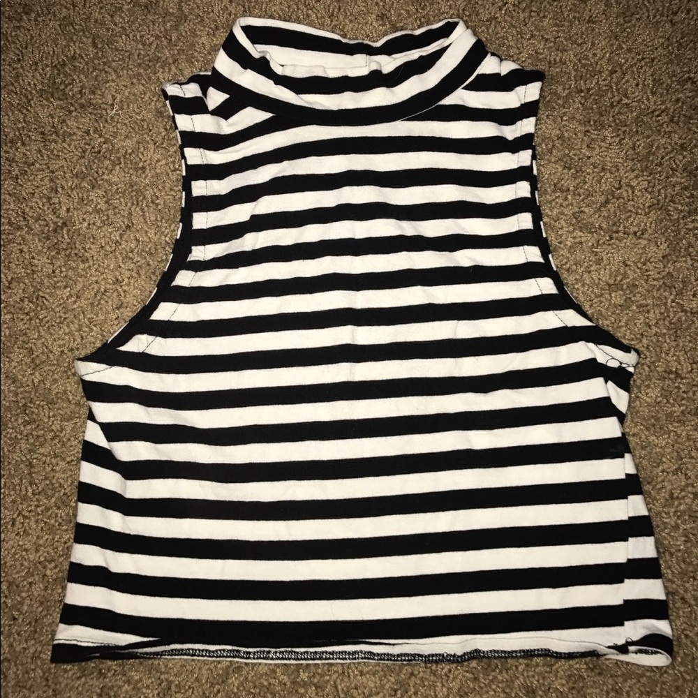 black and white striped shirt