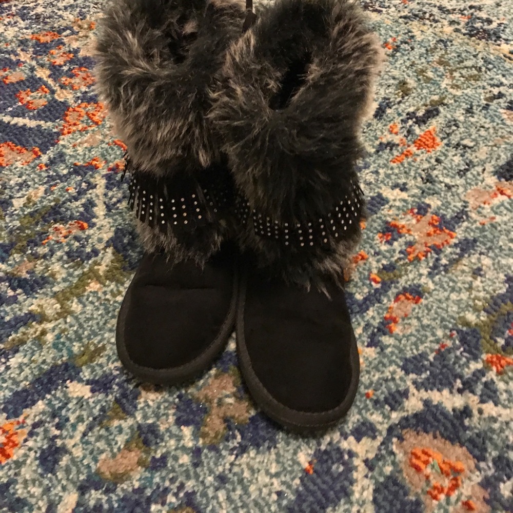 JUSTICE GIRLS BLACK BOOTS