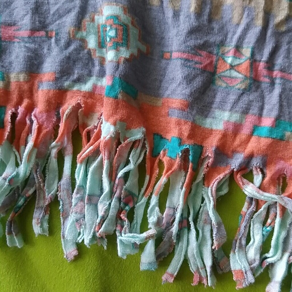 Aztec Pattern Crop Top with Fringe by Kirra - Picture 4 of 4