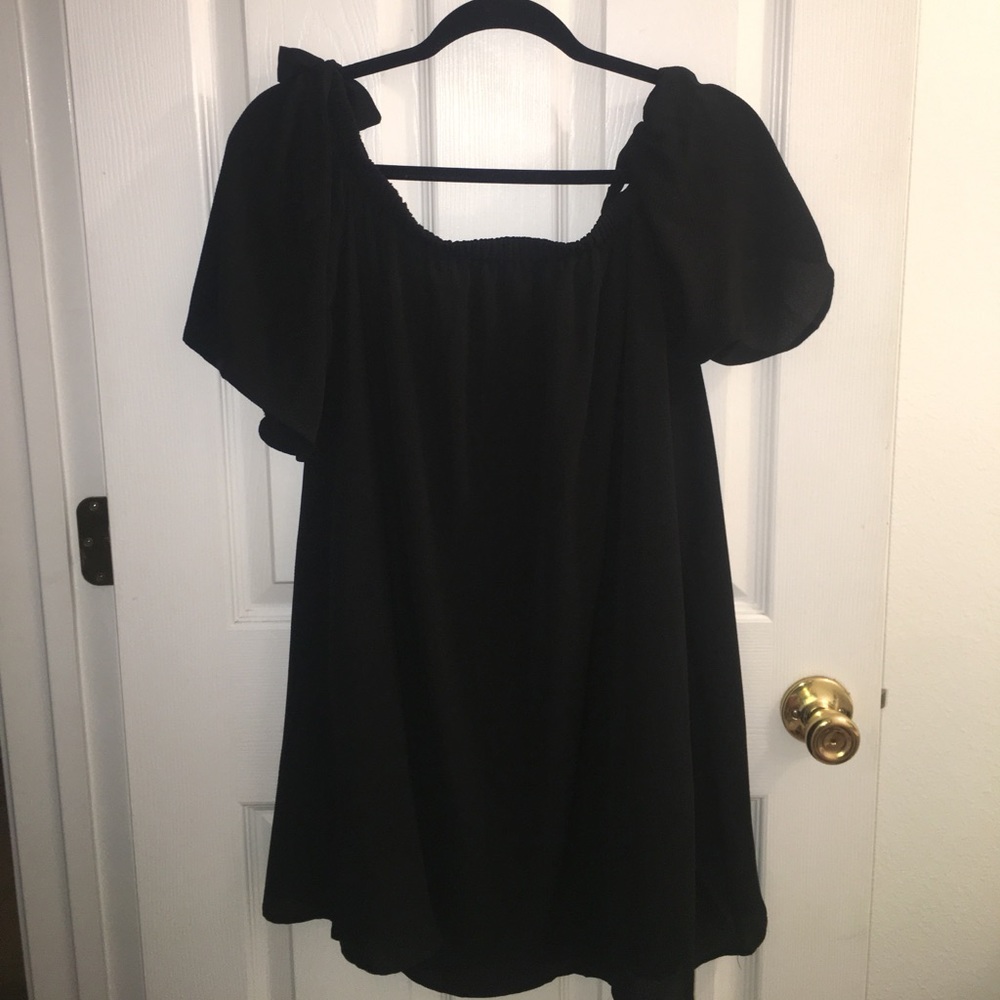 Black off the shoulder dress