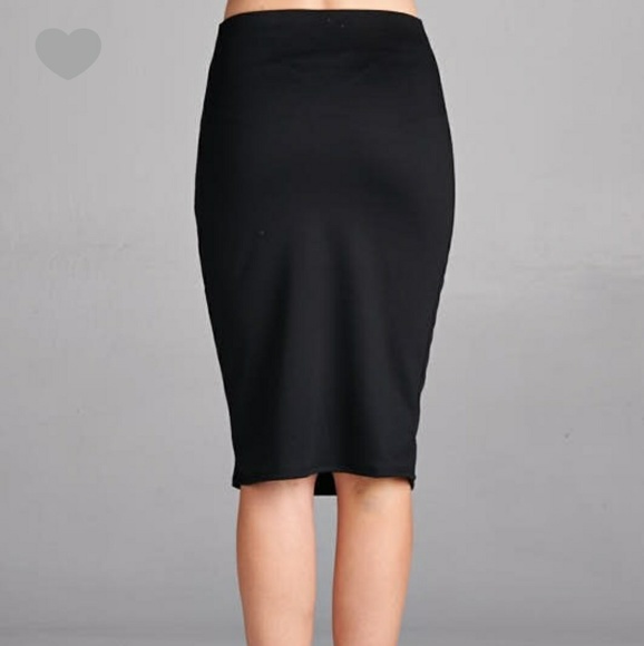 Everyday Essentials Knee Length Knit Pencil Skirt - Picture 2 of 7