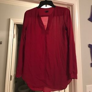Light weight red blouse