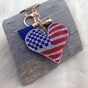 American Flag keychain