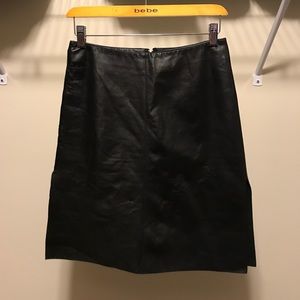 Bebe genuine leather skirt