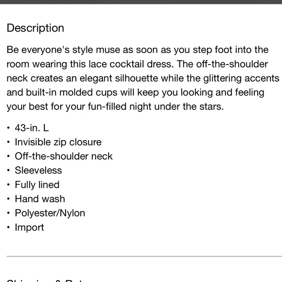 R M RICHARDS PLUS SIZE OFF THE SHOULDER LACE DRESS - Picture 4 of 4