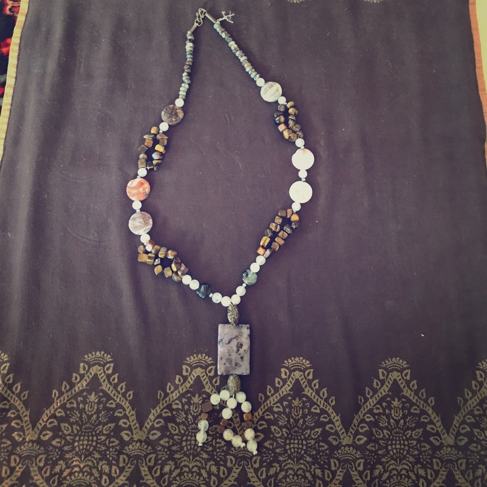 Afghanistan stone vintage antique necklace