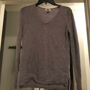 Grey V Neck Sweater