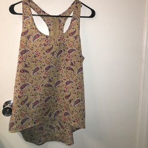 Paisley print beige top