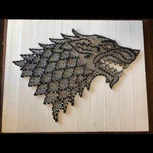 Game of Thrones Direwolf hand crafted string art