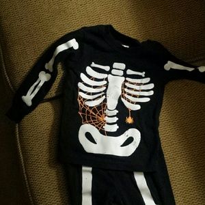 Black and white skeleton outfit