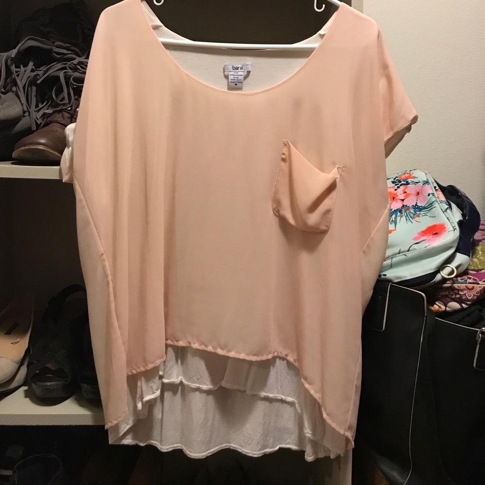 Bar III blush blouse