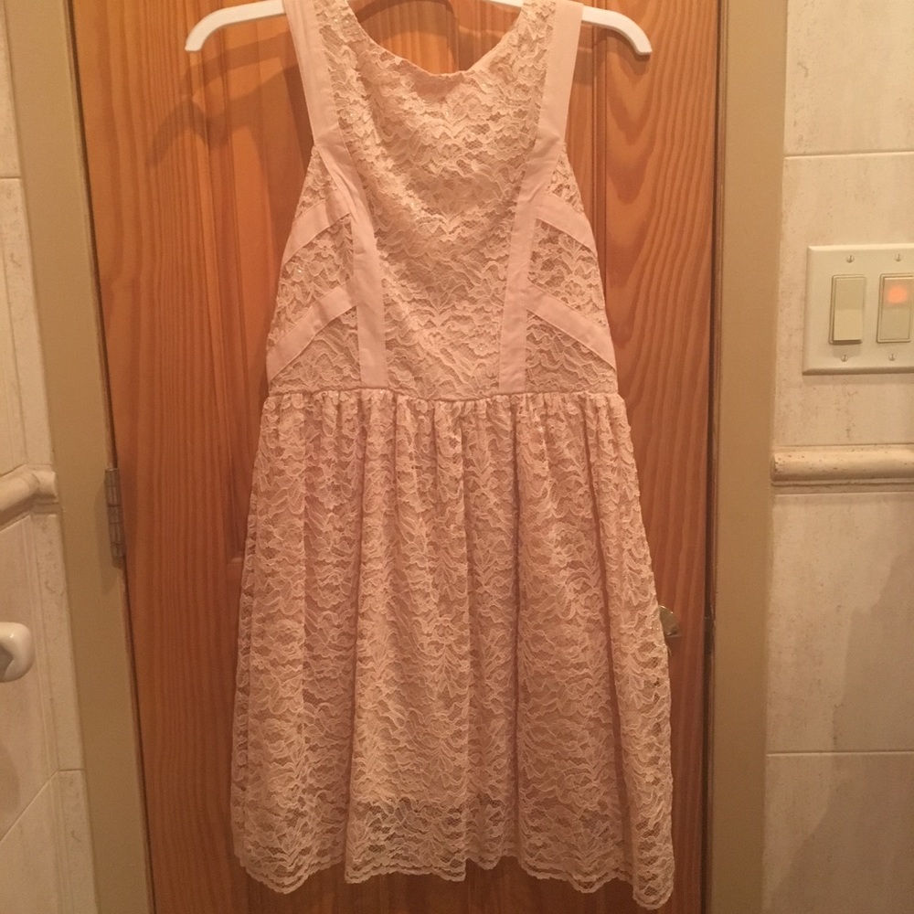 Brand New Xhilaration Beige Nude Lace Dress Sz M