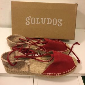 Soludos Platform Gladiator in Chili Red