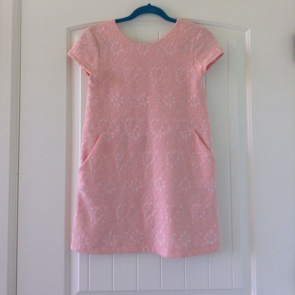 Girls pink lace Zara dress