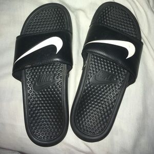 Black Nike Slides