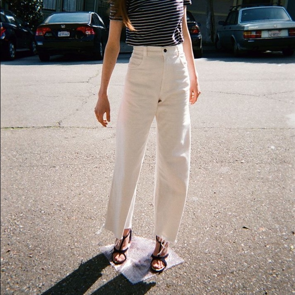 RACHEL COMEY BISHOP PANT IN DIRTY WHITE