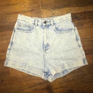 American Apparel light wash high rise size 28