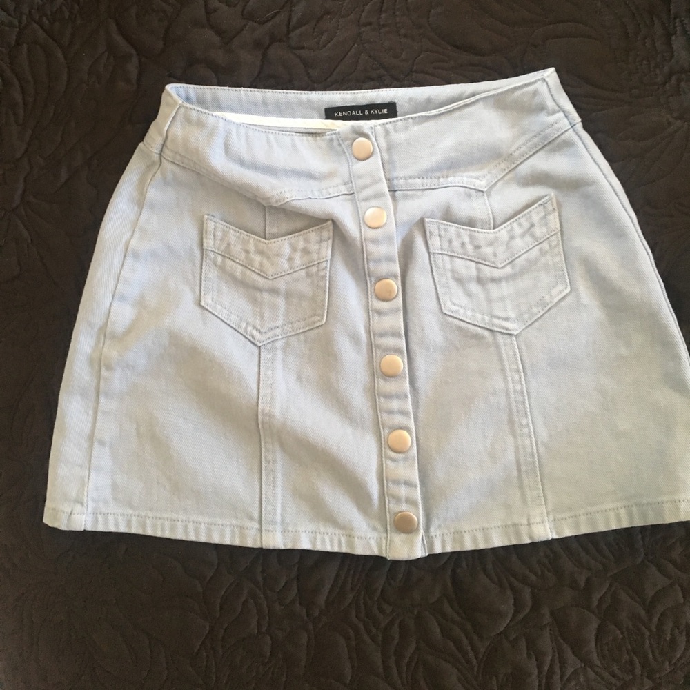 Kendall and Kylie light blue skirt