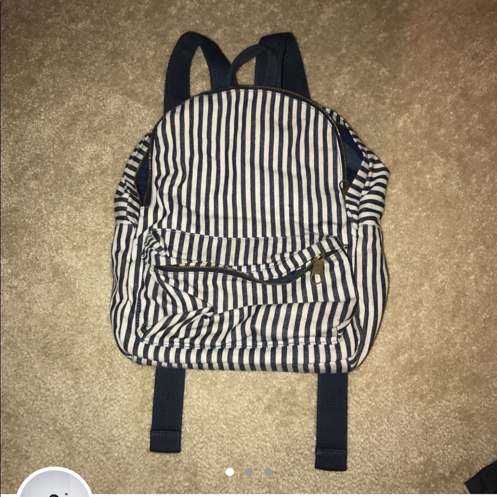 Urban outfitters blue and white backpack