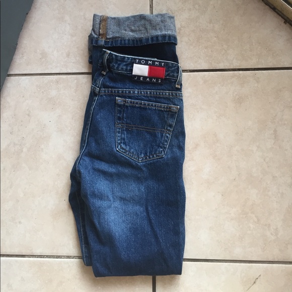 Vintage Tommy Jeans Size 3 Boot Cut Cuffed Bottoms - Picture 5 of 7