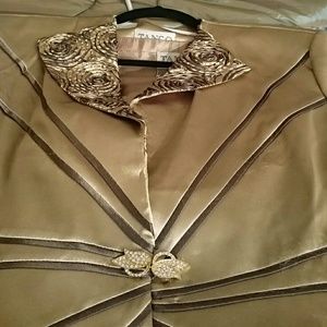 Embellished Gold 3pc Suit