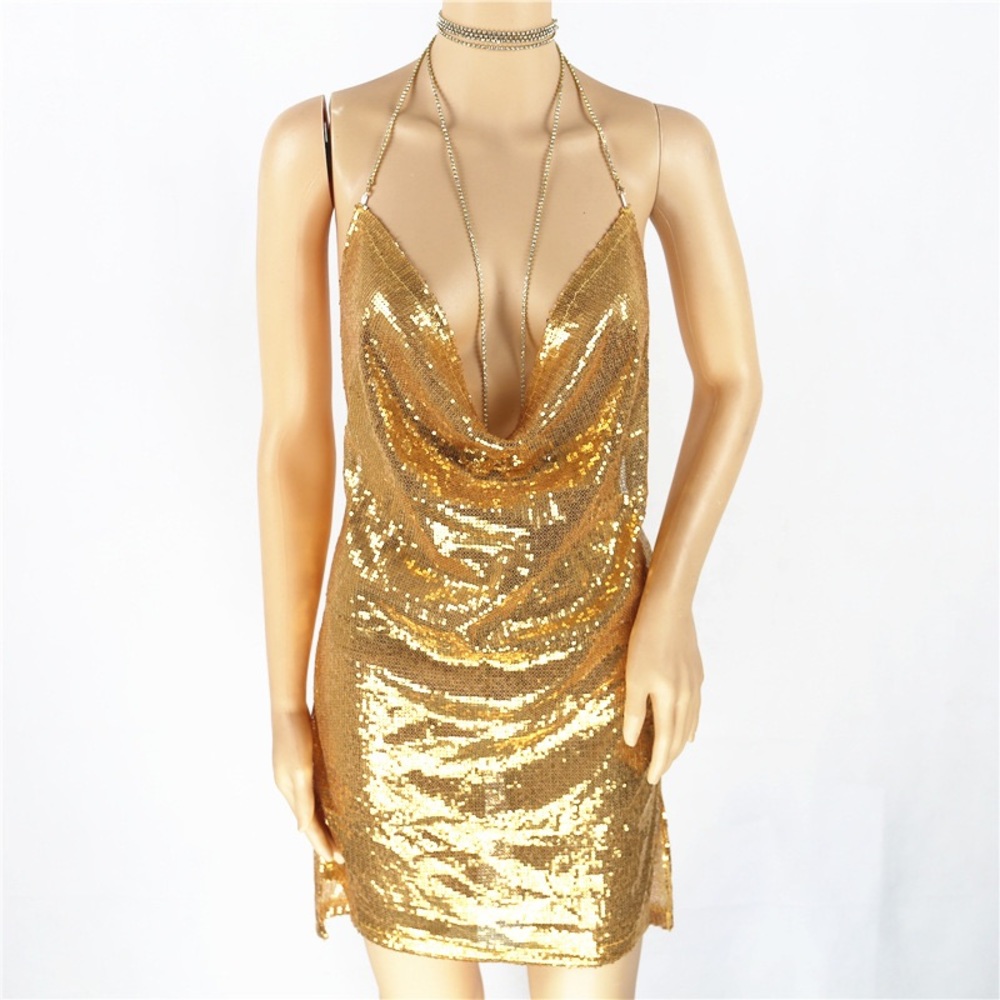 Kendall Baby Gold Sequin Dress