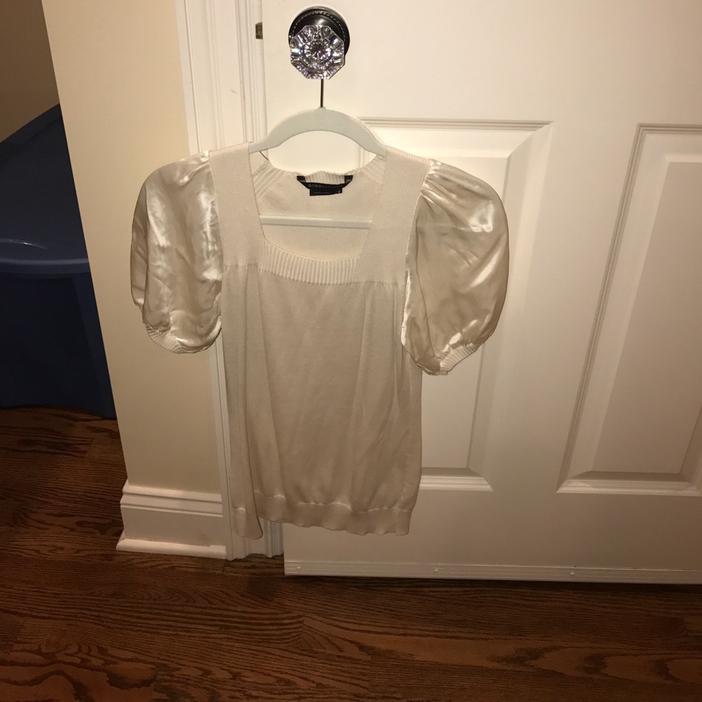 BCBG Silk Sleeve Top