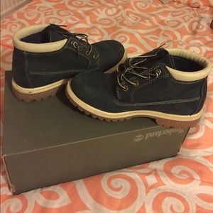 Navy blue timberlands, was $50 now $37