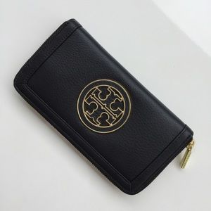 Tory Burch Amanda Zip Wallet Black