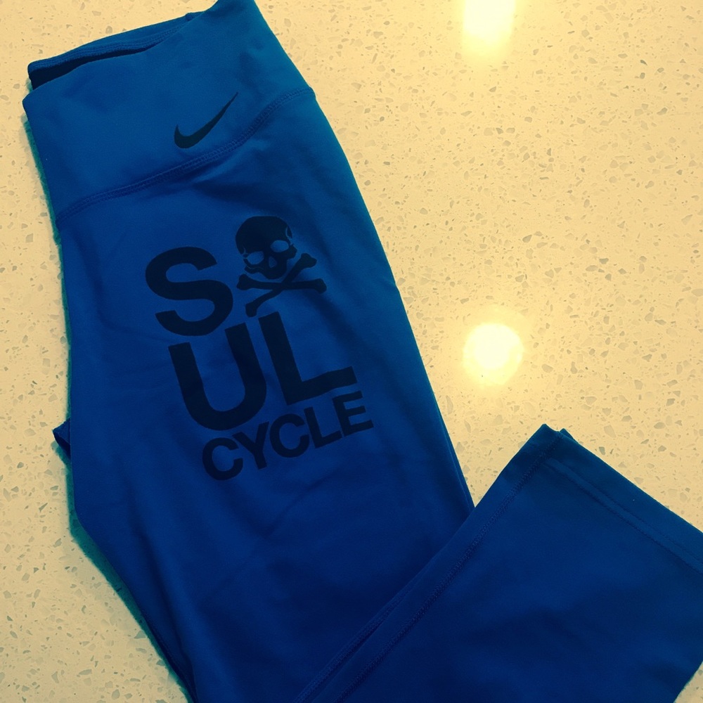 SOULCYCLE NIKE DRI-FIT ELECTRIC BLUE LEGGINGS