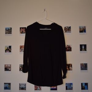 Black collared blouse