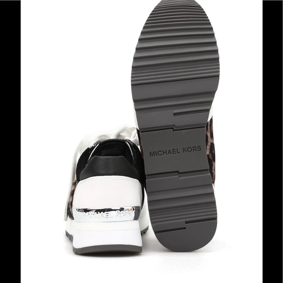 Michael Kors Allie Leather & Calf Hair Sneaker Sz6 - Picture 5 of 8