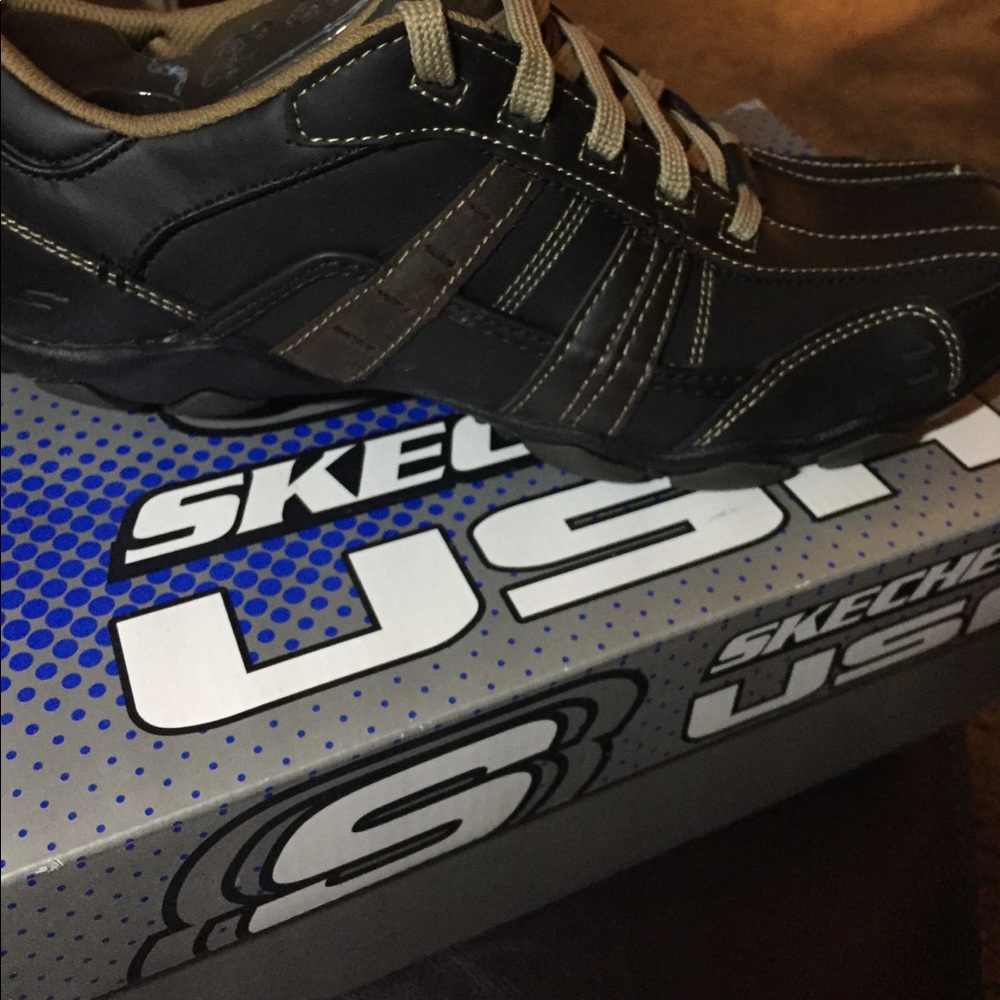 Men's Skechers vassell black/tan