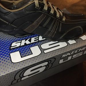 Men's Skechers vassell black/tan