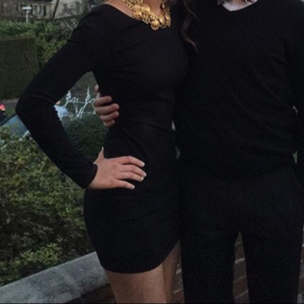 Tobi Black Tight Backless Dress