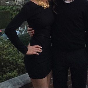 Tobi Black Tight Backless Dress