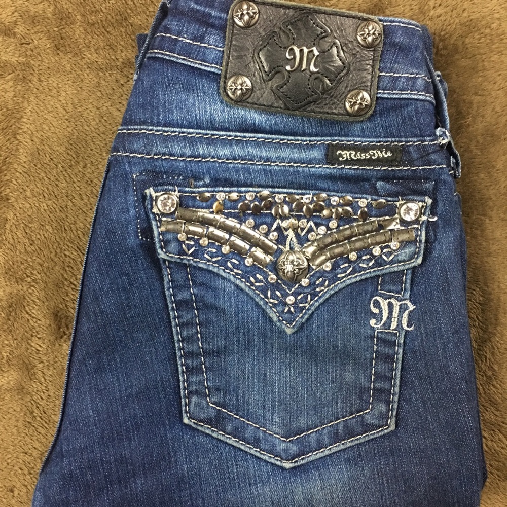 Miss Me Boot Cut Jeans Size 27 Dark Wash