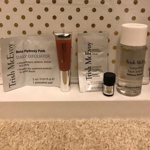 Trish McEvoy eye serum, makeup remover, lip gloss