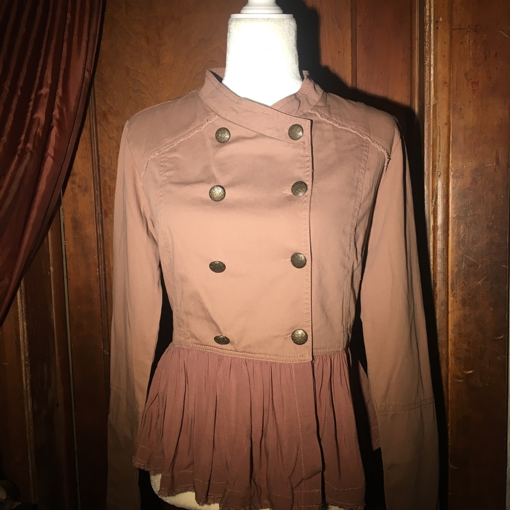 🆕Maurices Military Jacket with Ruffle Hem🆕