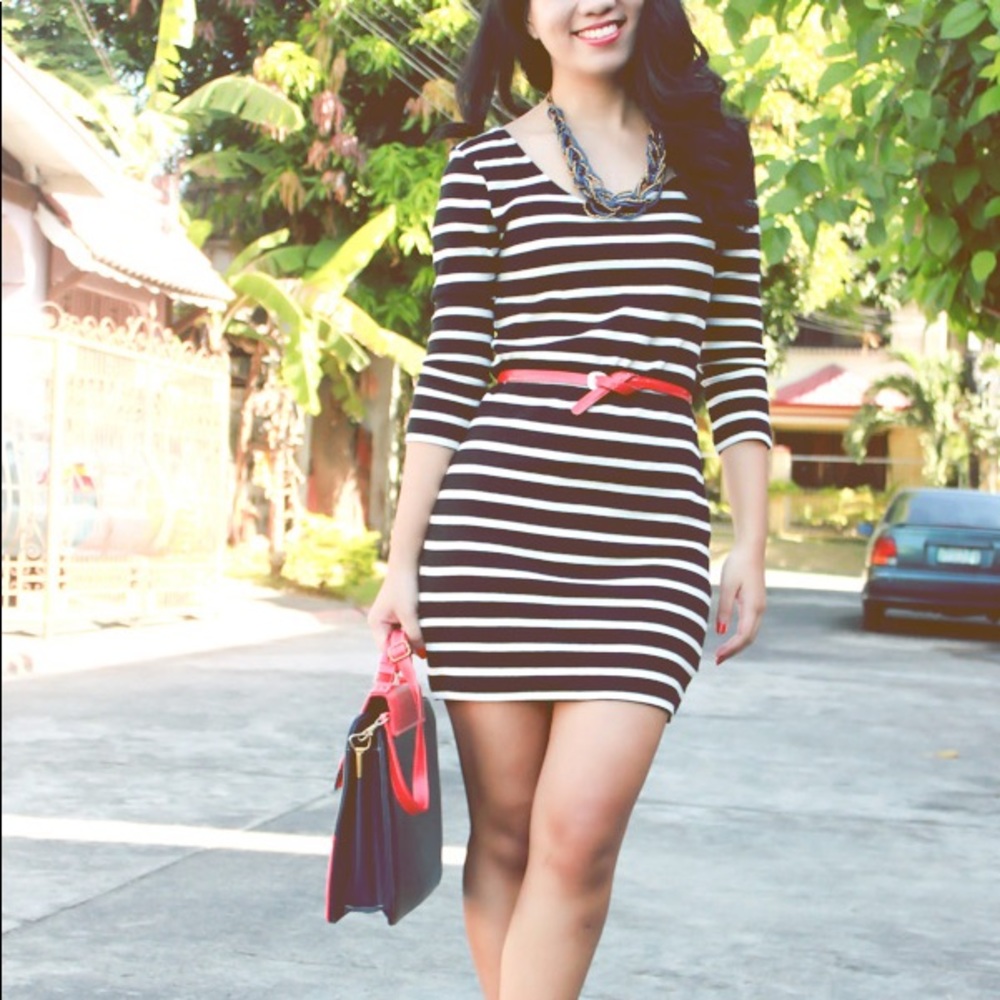 NWOT Forever21 b&w striped dress 👗