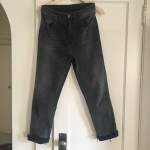 BDG high waist greyish-black girlfriend jeans