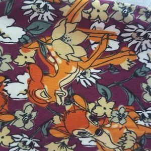 BNWT Bambi on purple OS Lularoe leggings