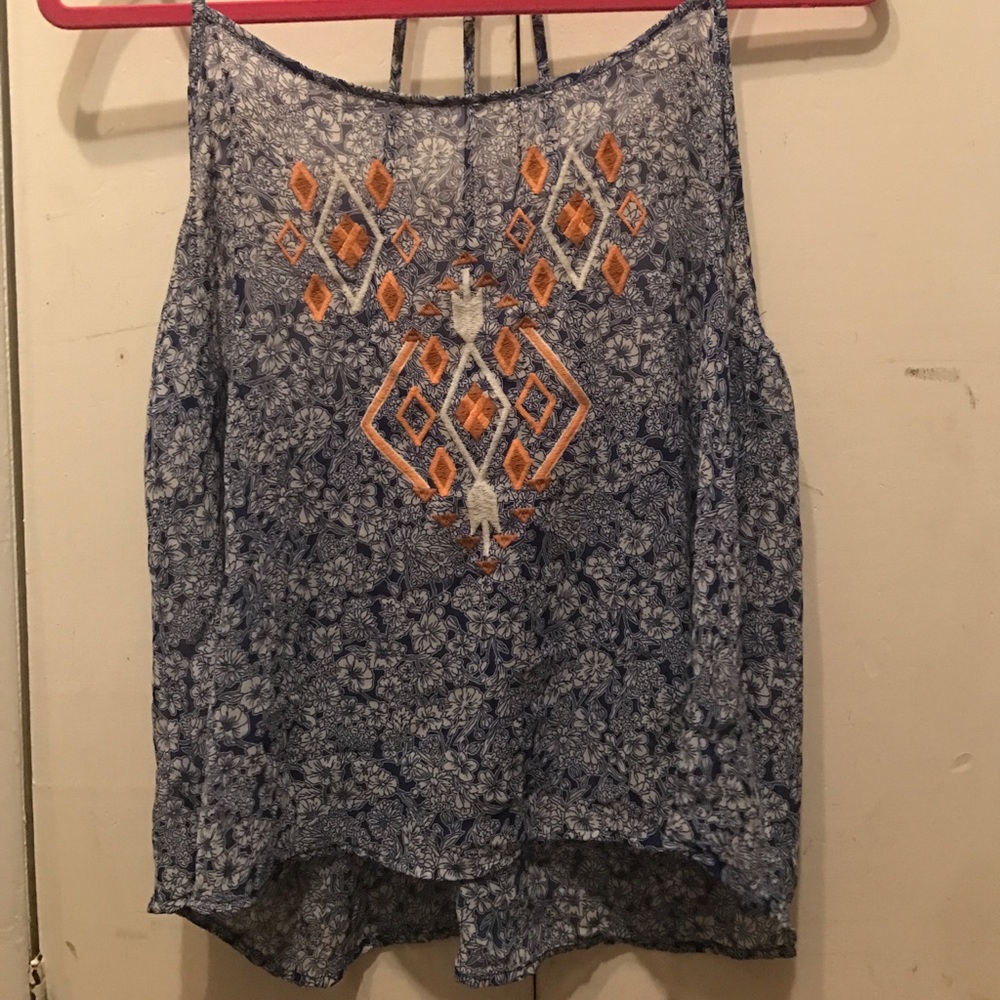 Floral print and tribal tank