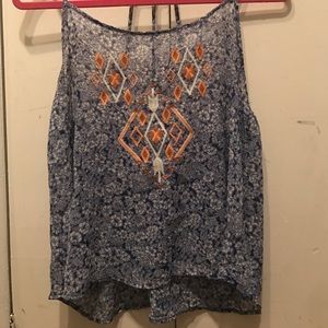 Floral print and tribal tank