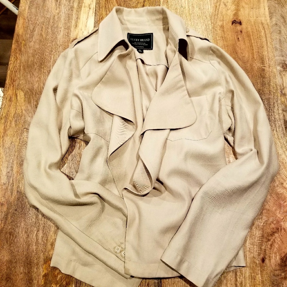 Lucky Brand Waterfall Blazer/Jacket in Khaki